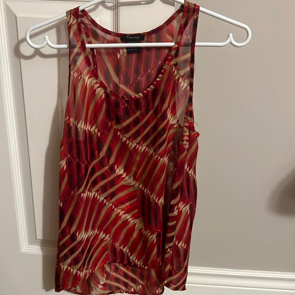 Sheer tank dress top